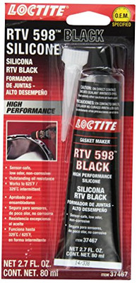 Loctite Coproration LCT37467 Loctite Black RTV 598 High Performance Silicone. 80 ml.