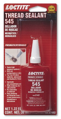 Loctite Coproration LCT37482 Loctite 492145 545 Pneumatic/Hydraulic Thread Sealant Bottle, 36-Milliliter