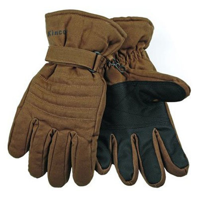 Kinco International KIN1170L Ski Gloves, Brown Water Repellent Fabric, Reinforced Palm, Heatkeep Insulated Lining, Large