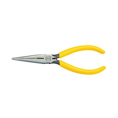 Klein Tools KLED203-7C 7'' (178 mm) Standard Long-Nose Pliers - Side-Cutting with Spring