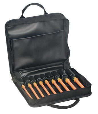Klein Tools KLE33524 9-Piece 1000-Volt Cusion Grip Insulated 6-Inch Shaft Nut Driver Kit