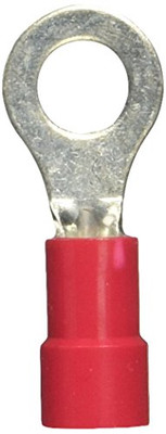 The Best Connection JTT2021H JT & T Products () - 8 AWG 5/16" Stud, Heavy Duty, Vinyl Insulated Ring Terminals, Red, 4 Pcs.