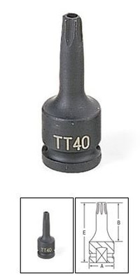 Grey Pneumatic GRE1130TT 3/8" Dr. x TT30 Tamper Proof Star Driver
