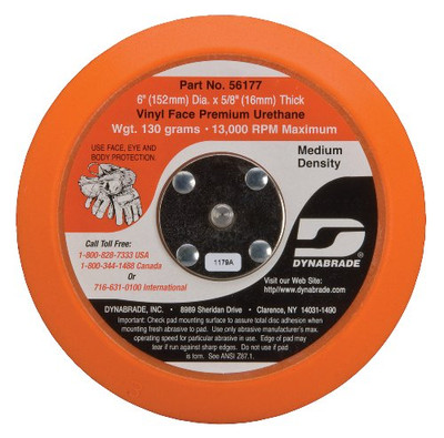 Dynabrade DYB56177 6" Vinyl-Face Non-Vacuum Disc Pad Products