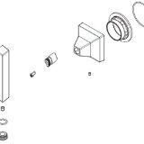 Toto THU4284#CP THU4284 Metal Handle Assembly, Polished Chrome
