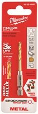 MILWAUKEE SHOCKWAVE 9/64 IN. TITANIUM DRILL BIT MILWAUKEE ELECTRIC TOOL 48-89-4606