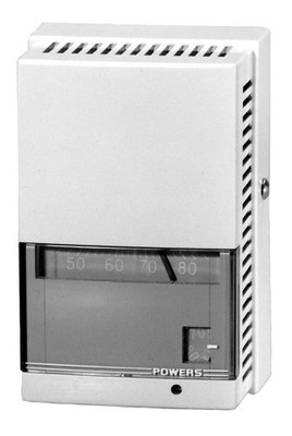 SIEMENS 22828 192-202 Room Temperature Thermostat, Pneumatic, Direct Acting, Heat/Cool, Fahrenheit Scale, 2-Pipe