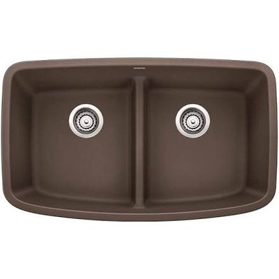 Blanco 442203  Valea 2.0 Low Divide 32x19 Café Brown Valea Equal Double Bowl with Low-Divide Café Brown
