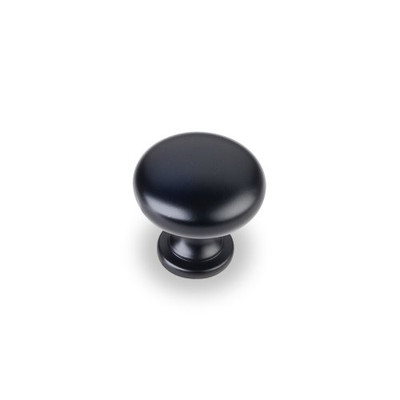 Hardware Resources 1-3/16" Diameter Zinc Die Cast Cabinet Knob. Packaged with one 8/32" x 1-1/8" screw. Finish: Matte Black. Madison Hardware Resources 3910-MB