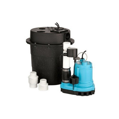 Little Giant 509268 , WRS-9EN 4/10 hp Sump Pump w/ Piggyback Vertical Mechanical Switch 5 Gallon Tank & 10 ft. Cord, 115V - 60Hz
