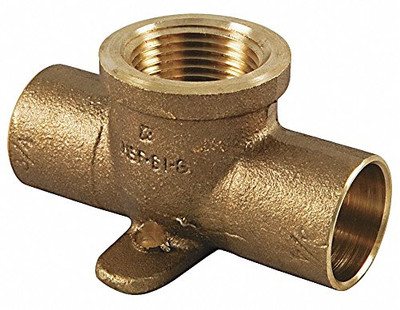 Nibco 7125LF12 Nibco 7125LF12NIBCO 1/2" C x C x FNPT, Copper Drop Ear Tee