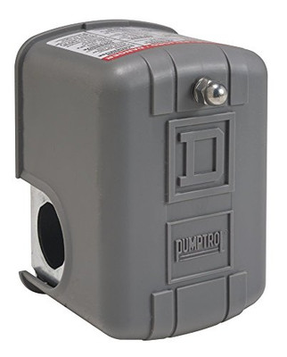 SCHNEIDER ELECTRIC 9013FSG2J20P Square D by Air-Pump Pressure Switch, NEMA 1, 20-40 psi Pressure Setting, 20-65 psi Cut-Out, 15-30 psi Adjustable Differential, Pulsation Plug