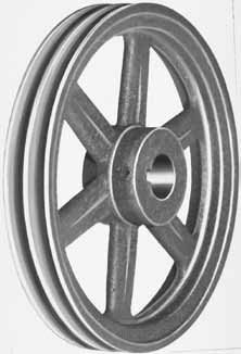 Browning 2BK67H Bushed Classical Gripbelt Sheave, 4L or A, 5L or B Belt, 2 Grooves, Uses H Bushing