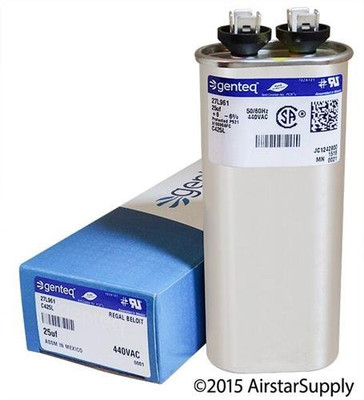 MARS 12940 25MFD 440V Oval Run Capacitor 25MFD 440V Oval Run Capacitor
