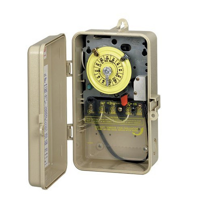 Intermatic T101P201 24-Hour Mechanical Time Switch in Enclosure with Pool Heater Protection