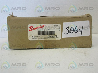 Browning 1VM50X7/8 Variable Pitch Sheave, 1 Groove, Finished Bore, Cast Iron Sheave, for 3L, 4L or A, 5L or B Section Belt