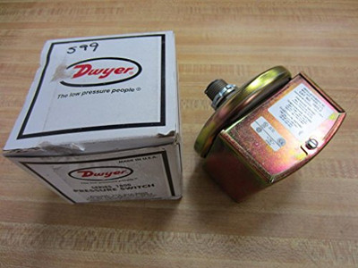 Dwyer Instruments 1823-20 Dwyer Series 1823 Low Differential Pressure Switch with Conduit, Range 0.5-2.0"WC