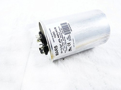 MARS 12253 Motor Dual Run Capacitor Round 50 + 12.5 uf MFD 440 Volt VAC