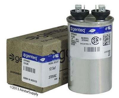 Trane CPT1390 12.5MFD 370V Rnd Run Capacitor