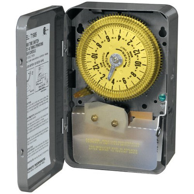 Intermatic T1905 SPDT 24 Hour 125-Volt Time Switch with 3R Indoor Steel Enclosure by