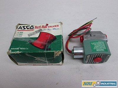 ASCO SV311A02N6CF5 Aluminum Body Direct Acting Fuel Gas Shutoff Valve, -40 to 175 Degree F Ambient Temperature, 3/8" Pipe Size, 2-Way Normally Closed, Nitrile Butylene Sealing, 5/16" Orifice, 1.2 Cv Flow, 120V/60 Hz, 110V/50 Hz