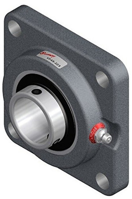 Browning VF4S-216 AH Air Handling Normal-Duty Flange Unit, 4 Bolt, Setscrew Lock, Regreasable, Contact and Flinger Seal, Cast Iron, Inch, 1" Bore, 2-3/4" Bolt Hole Spacing Width, 3-3/4" Overall Width