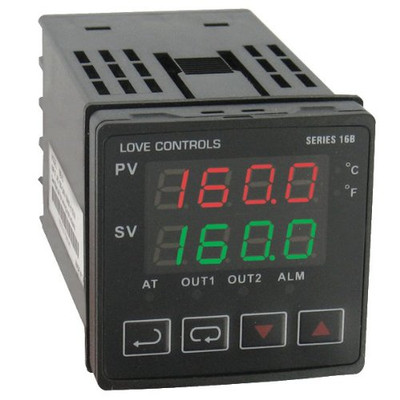 Dwyer Instruments 16B-33 Dwyer Love Series 16B 1/16 DIN Temperature and Process Controller, Relay Outputs 1 and 2