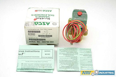 ASCO 8210G1-24VDC "3/8""N/C GEN PURP 24VDC 5/100#"