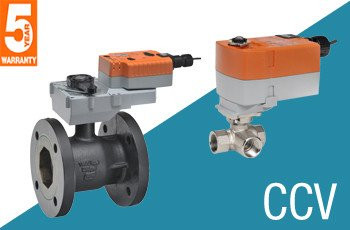 Belimo B325 | L+LF24-MFT-S US | Ball Valve | 1" | 3 Way | 11 Cv | w/ Spring Return | 24V | MFT | SW