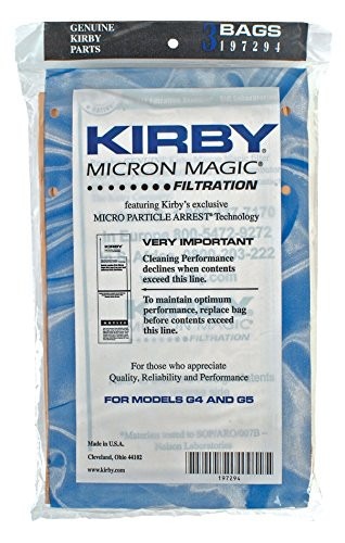 Kirby K-197394 (2) Part#197394 - Genuine Vacuum Bags 2X 9 Bags per Package (Total of 18 Bags) Fits: Sentria® (units built prior to 2009), Ultimate G Diamond Edition®, Ultimate G series®, GSix®, G5®, G4® and Generation 3®