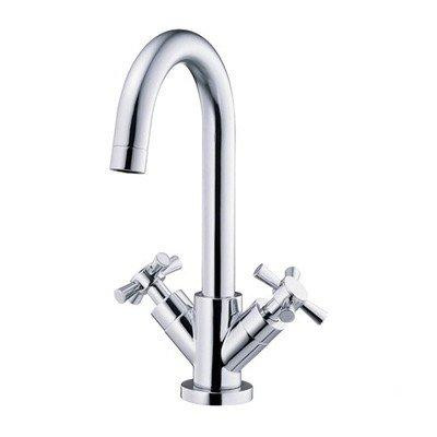 Danze D301059  Parma 2H Lavatory Faucet Single Hole Mount w/ Metal Touch Down Drain & Cross Handles 1.5gpm Chrome