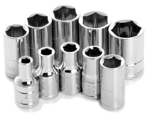 WILMAR WLMW36202 Performance Tool W36202 1/4" Drive 6-Point MET Socket Set, 10-Piece