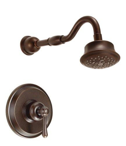 Danze D512657BRT  Opulence Single Handle Shower Trim Kit with Efficient Flow Showerhead, Tumbled Bronze