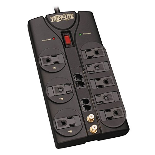Tripp Lite TLP810NET Triplt- Protect It!Tm Series Eight-Outlet Surge Suppressor ,8 Outlet ,Rj45 ,Bk (Pack Of 2
