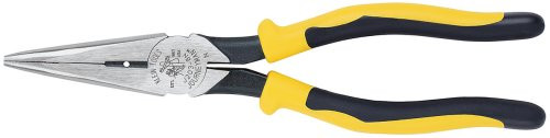 Klein Tools KTJ203-8N J203-8N 8-Inch Journeyman Heavy Duty Long Nose Pliers, Yellow and Black