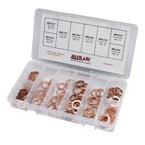S.U.R. and R Auto Parts SRR-BRC7 S.U.R & R Coper Washer Assortment Kit.
