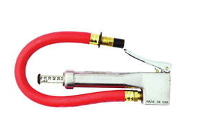 Milton Industries MIL-S-520 Milton () Bayonet Tire Inflator Gauge - Straight Air Chuck Head, 120 Max PSI.