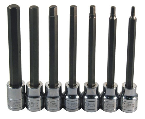 ATD Tools ATD-13787 Extra Long 7-Piece Metric Hex Bit Socket Set.