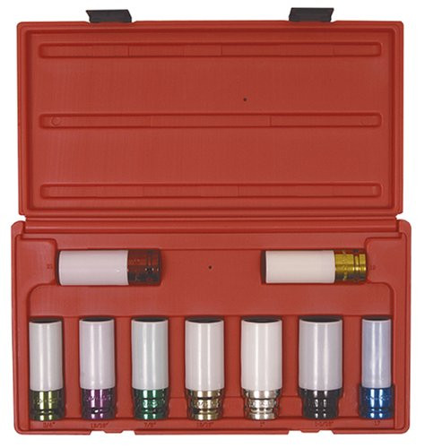 Sunex SUU-2849 International 9 Pc. 1/2" Dr. Extra Thin Wall Wheel Protector Impact Socket Set.