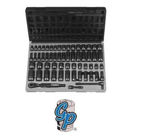 Grey Pneumatic GRY-81659CRD 3/8" Drive 59pc Standard/Deep Length Fractional and Metric Duo-Socket Set - 6 P