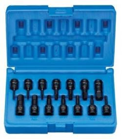 Grey Pneumatic GRY-9298HC 1/4'' Drive Fractional & Metric Hex Driver Set - 14-Pc