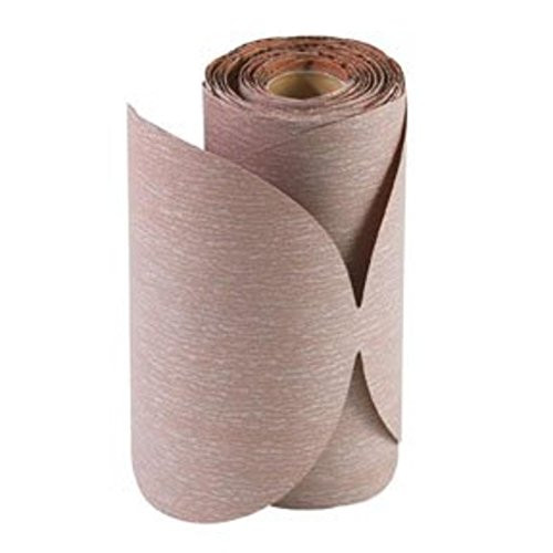 Norton NTN-31476 A275 No-Fil Adalox Paper Abrasive Disc, Fiber Backing, Pressure-Sensitive Adhesive, Aluminium Oxide, 6" Diameter, Grit 220 (Roll of 100).