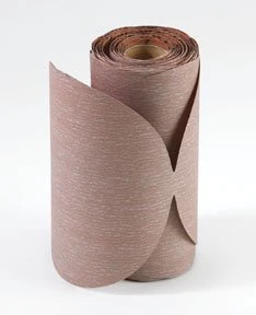 Norton NTN-31456 A275 No-Fil Adalox Paper Abrasive Disc, Fiber Backing, Pressure-Sensitive Adhesive, Aluminium Oxide, 5" Diameter, Grit 320 (Roll of 100).