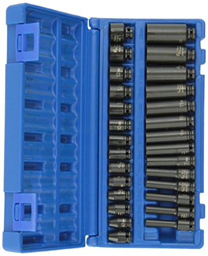 Grey Pneumatic GRY-9728M () 1/4" Drive 28-Piece Deep Length Metric Master Socket Set.