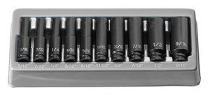 Grey Pneumatic GRY-9710D Corp. GY .25 in. Surface Drive 10 Piece Deep Set