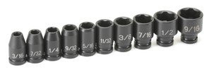 Grey Pneumatic GRY-9710 1/4 SURF DR 10 PC STND Set