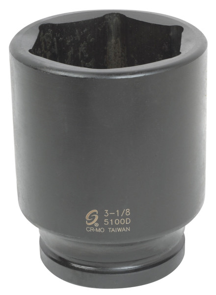 Sunex SUU-5100 1" Drive Standard 6 Point Impact Socket 3-1/8".