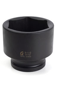 Sunex SUU-5112 1" Drive Standard 6 Point Impact Socket 3-1/2".