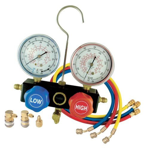 FJC FJC-6697 FJC R134A/R12/R22 Aluminum Dual Gauge Set