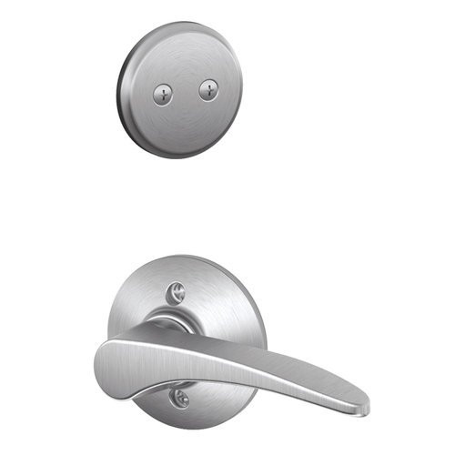 SCHLAGE F94MNH626LH F94-MNH-LH Manhattan Lever Left Handed Dummy Interior Pack from the F-Se, Satin Chrome